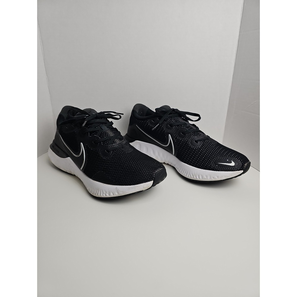 MEN'S SIZE 12 NIKE RENEW RUNNING BLACK METALLIC SILVER ATHLETIC SHOES